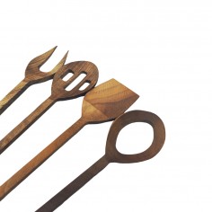 Σετ 4τμχ Εργαλεία Μαγειρικής Ξύλινα Zembu Premium 2