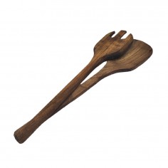 Σετ 2τμχ Πιρούνα & Κουτάλα Ξύλινα Zembu Premium 2