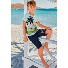 Σετ 2τμχ Μπλούζα με Μακρύ Σορτσάκι για Αγόρια Berrak 5393 2