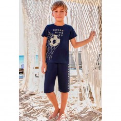 Σετ 2τμχ Μπλούζα με Μακρύ Σορτσάκι για Αγόρια Berrak 5397 2