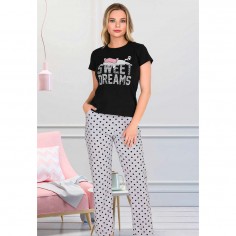 Πιτζάμα Γυναικεία Καλοκαιρινή Γάτα Sweet Dreams Berland 3255 2