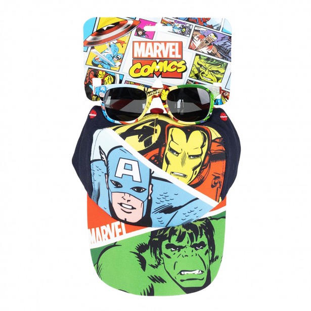 Σετ 2τμχ Καπέλο Jockey & Γυαλιά Ηλίου Avengers Cerda 9415