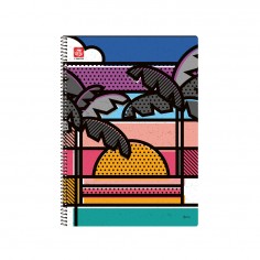 Τετράδιο Β5 Σπιράλ 2 Θεμάτων 60 Φύλλων Pop Art 17x25cm 2