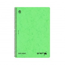 Τετράδιο Β5 Σπιράλ 2 Θεμάτων 60 Φύλλων Graphix 25x17cm