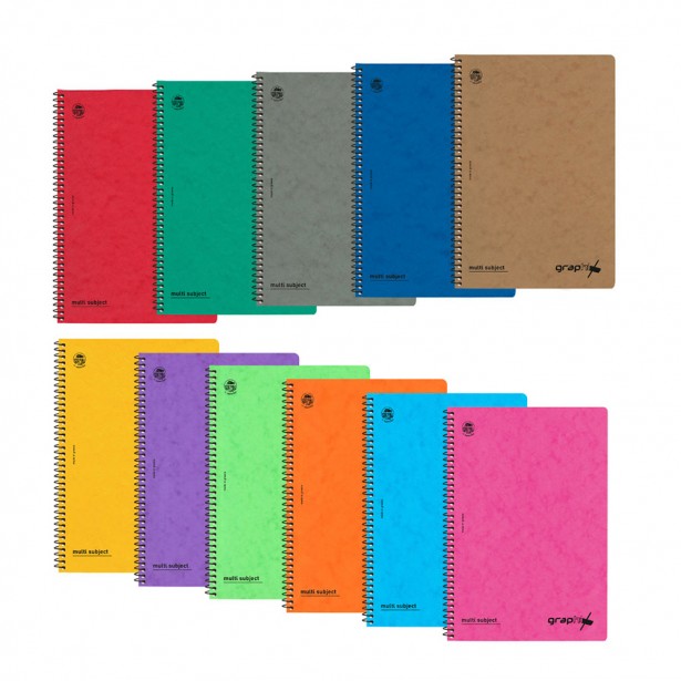 Τετράδιο Β5 Σπιράλ 2 Θεμάτων 60 Φύλλων Graphix 25x17cm