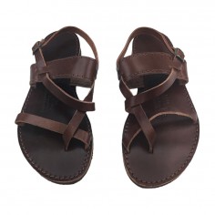 Σανδάλια Γυναικεία Δερμάτινα Καφέ Kouros Leather 55 2