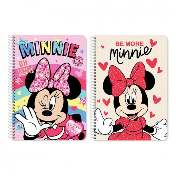 Τετράδιο Β5 Σπιράλ 2 Θεμάτων 60 Φύλλων Minnie Mouse 25x17cm