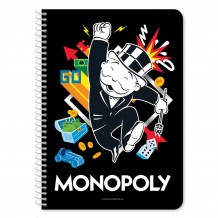 Τετράδιο Β5 Σπιράλ 2 Θεμάτων 60 Φύλλων Monopoly 25x17cm