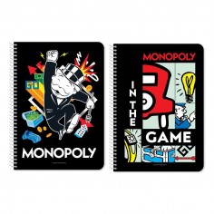 Τετράδιο Β5 Σπιράλ 2 Θεμάτων 60 Φύλλων Monopoly 25x17cm