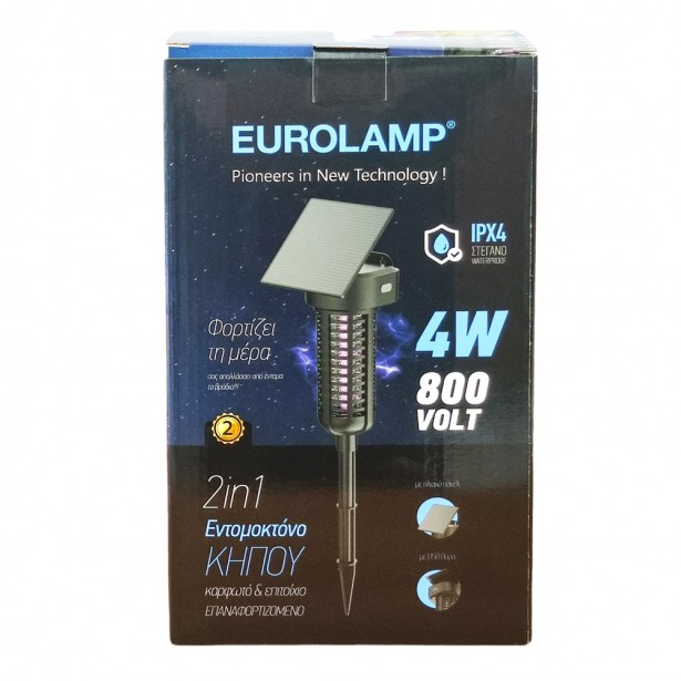 Εντομοπαγίδα με Ηλιακό Πάνελ IPX4 Eurolamp...