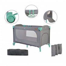 Παρκοκρέβατο Φορητό 1 Επιπέδου Cangaroo Skyglow Mint 109356