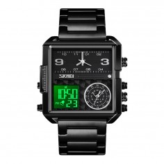 Ρολόι Χειρός Αναλογικό & Ψηφιακό Skmei 1584SBK 2