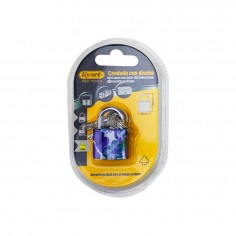 Λουκέτο Πολύχρωμο με Κλειδί Liyset 10047 20x34mm 2