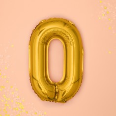 Μπαλόνι Μεταλλιζέ Αριθμός 0 Χρυσό 2