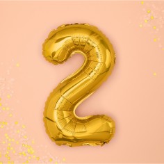 Μπαλόνι Μεταλλιζέ Αριθμός 2 Χρυσό 2