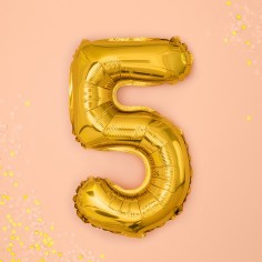 Μπαλόνι Μεταλλιζέ Αριθμός 5 Χρυσό 2