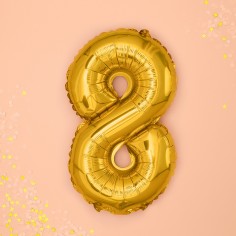 Μπαλόνι Μεταλλιζέ Αριθμός 8 Χρυσό 2