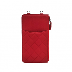 Τσάντα Πορτοφόλι Λαιμού Δερμάτινο με Καπιτονέ Λεπτομέρειες Modaincisi 2