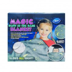 Κουβέρτα Μονή Magic Φωσφοριζέ Διάστημα Μπλε 116x157cm 2