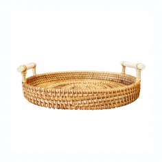 Δίσκος Rattan Διακοσμητικός 24cm 2