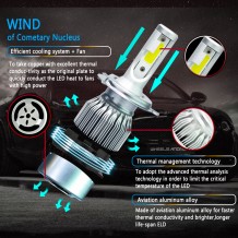 Σετ 2τμχ Λάμπες Αυτοκινήτου LED H4 Headlight C6 2x36W