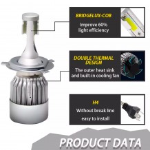 Σετ 2τμχ Λάμπες Αυτοκινήτου LED H7 Headlight C6 2x36W