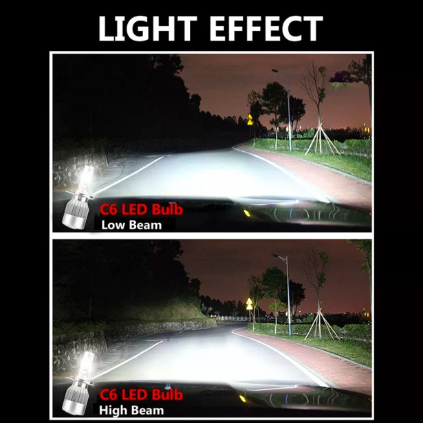 Σετ 2τμχ Λάμπες Αυτοκινήτου LED H7 Headlight C6...