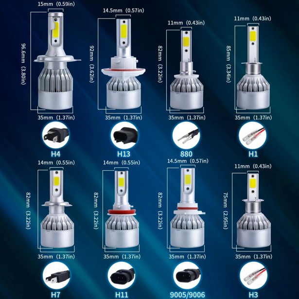 Σετ 2τμχ Λάμπες Αυτοκινήτου LED H4 Headlight C6...