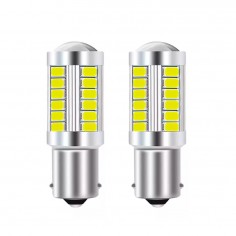 Σετ 2τμχ Λάμπες Canbus LED 33SMD BA15S 1156 51mm 2