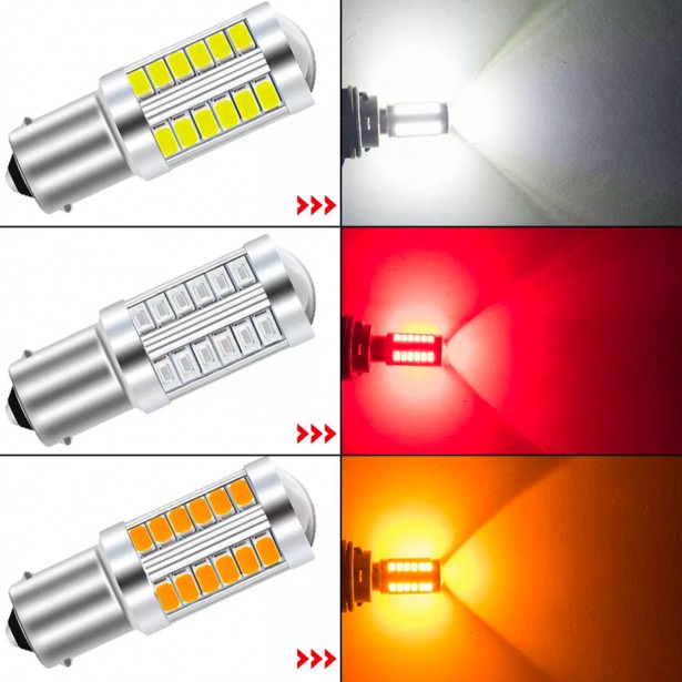 Σετ 2τμχ Λάμπες LED 33SMD BA15S 1156 51mm