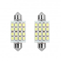 Σετ 2τμχ Λάμπες Αυτοκινήτου Canbus 16LED 3528 39mm 2