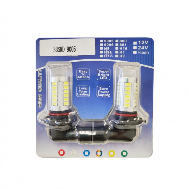 Σετ 2τμχ Λάμπες Αυτοκινήτου LED 33SMD 9005 5630