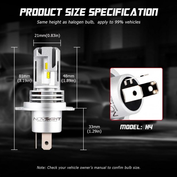 Σετ 2τμχ Λάμπες Αυτοκινήτου LED H4 Headlight...