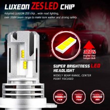 Σετ 2τμχ Λάμπες Αυτοκινήτου LED H4 Headlight Novsight 2x27,5W