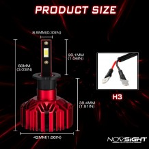 Σετ 2τμχ Λάμπες Αυτοκινήτου LED H3 Headlight Novsight 2x30W