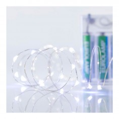 Λαμπάκια Mini 20 Ψυχρό Λευκό Led Μπαταρίας Eurolamp 600-11220 2
