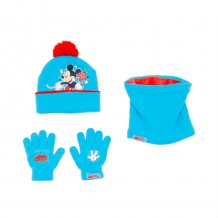 Σετ 3τμχ Σκουφάκι Pom Pom με Γάντια & Περιλαίμιο Mickey Mouse Disney Arditex WD14755