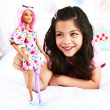 Κούκλα Barbie Fashionistas 189 με Ροζ Μαλλιά και Προσθετικό Πόδι Mattel HBV21