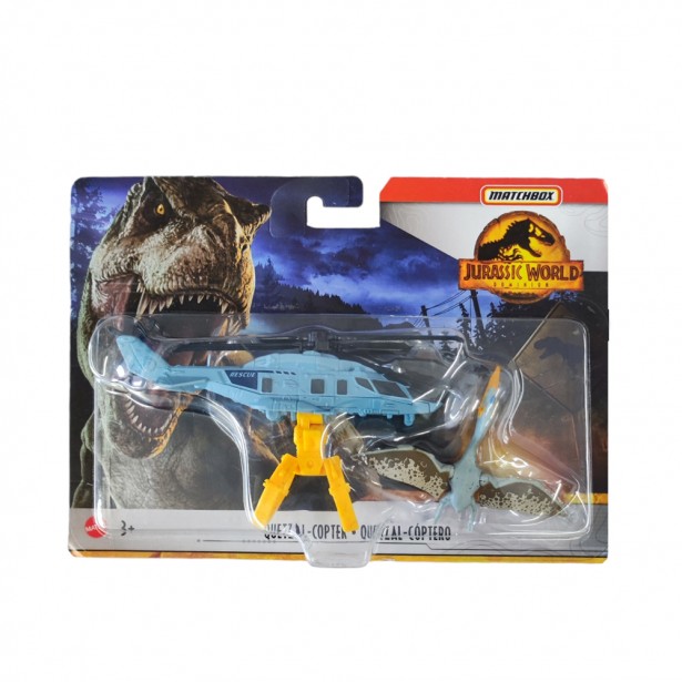 Σετ Όχημα & Δεινόσαυρος Quetzal - Copter Jurassic World Mattel HBH85