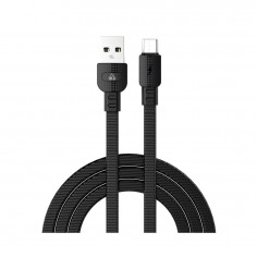 Καλώδιο Φόρτισης & Μεταφοράς Δεδομένων Micro USB 3Α Armor Μαύρο Powertech PTR-0097 1m