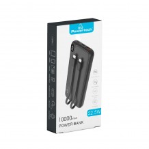 Power Bank με 2 Καλώδια Εξόδου & Οθόνη Powertech PT-1063 10000mAh