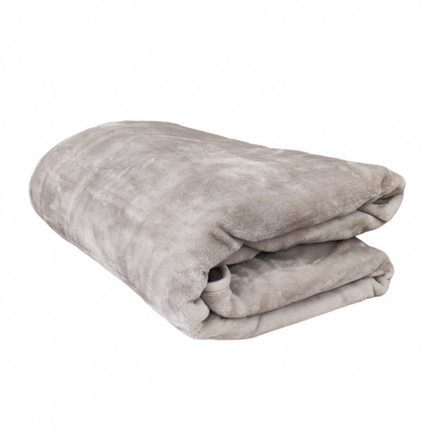 Κουβέρτα Υπέρδιπλη Βελουτέ Coperta Cigar Beige...