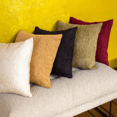 Μαξιλαροθήκη Διακοσμητική Μονόχρωμη Velvety Greenery Nima 45x45cm 2