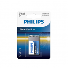 Μπαταρία Αλκαλική Ultra 9V 6LR61E1B-10 Philips