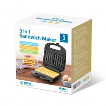 Τοστιέρα 3 σε 1 Wafer Aigostar 800W
