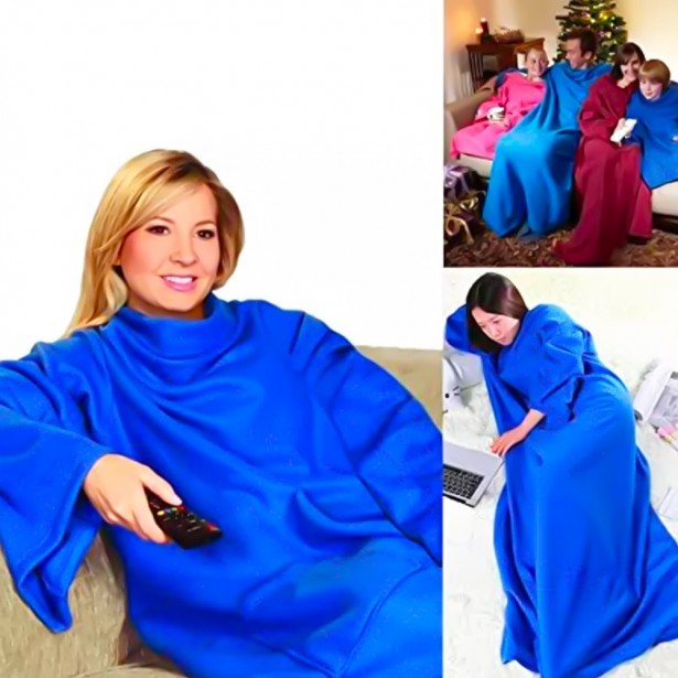 Κουβέρτα με Μανίκια Μπλε Snuggie