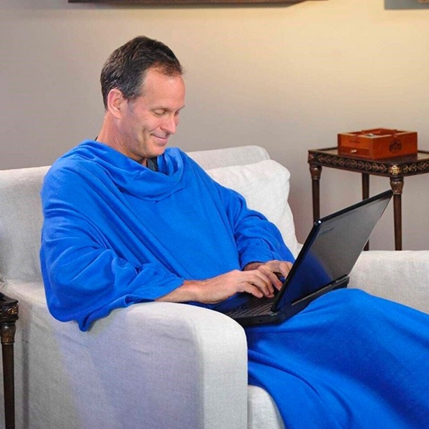 Κουβέρτα με Μανίκια Μπλε Snuggie