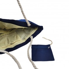 Τσάντα Θαλάσσης Σχέδιο Χρυσά Φλαμίνγκο Μπλε 2