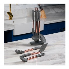 Σετ 7τμχ Εργαλεία Μαγειρικής με Βάση Μπρονζέ - Γκρι Neva 2