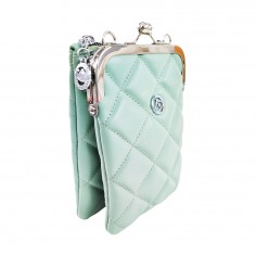 Πορτοφόλι - Τσαντάκι από Συνθετικό Δέρμα Καπιτονέ Μέντα Angel Polo 1600 2